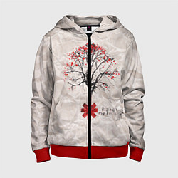 Толстовка на молнии детская RHCP: Red Tree, цвет: 3D-красный