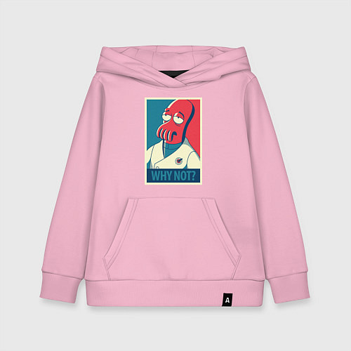 Детская толстовка-худи Zoidberg: Why not? / Светло-розовый – фото 1