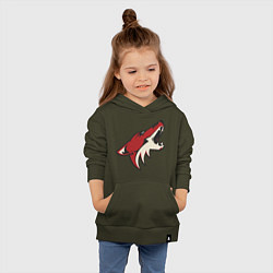 Толстовка детская хлопковая Phoenix Coyotes, цвет: хаки — фото 2