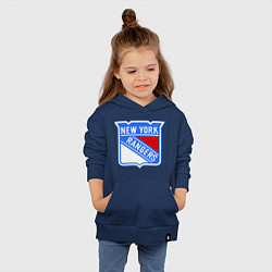Толстовка детская хлопковая New York Rangers, цвет: тёмно-синий — фото 2