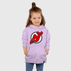 Толстовка детская хлопковая New Jersey Devils, цвет: лаванда — фото 2