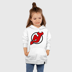 Толстовка детская хлопковая New Jersey Devils, цвет: белый — фото 2