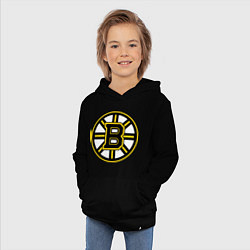 Толстовка детская хлопковая Boston Bruins, цвет: черный — фото 2