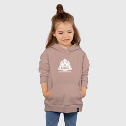 Толстовка детская хлопковая UAC, цвет: пыльно-розовый — фото 2