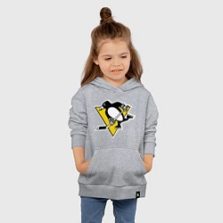 Толстовка детская хлопковая Pittsburgh Penguins: Malkin 71, цвет: меланж — фото 2