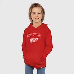 Толстовка детская хлопковая Detroit Red Wings, цвет: красный — фото 2
