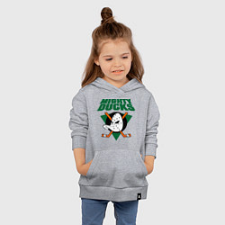 Толстовка детская хлопковая Anaheim Mighty Ducks, цвет: меланж — фото 2