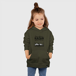 Толстовка детская хлопковая Kazan: Republic of Tatarstan, цвет: хаки — фото 2