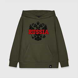 Толстовка детская хлопковая Russia Coat, цвет: хаки