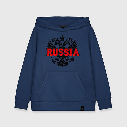 Детская толстовка-худи Russia Coat / Тёмно-синий – фото 1