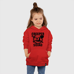 Толстовка детская хлопковая Creeper Squad, цвет: красный — фото 2