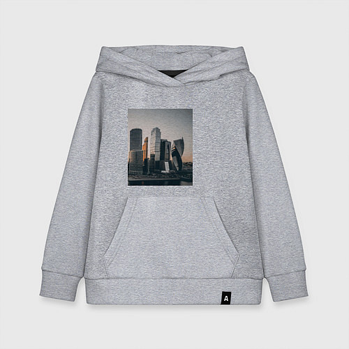 Детская толстовка-худи Moscow City / Меланж – фото 1
