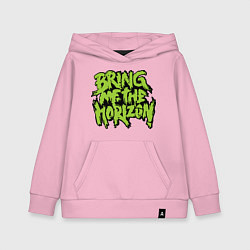 Толстовка детская хлопковая Bring me the horizon, цвет: светло-розовый