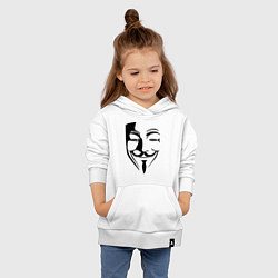 Толстовка детская хлопковая Vendetta Mask, цвет: белый — фото 2