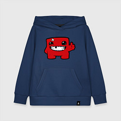 Толстовка детская хлопковая Super Meat Boy, цвет: тёмно-синий