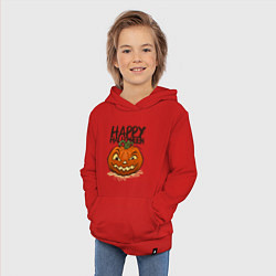 Толстовка детская хлопковая Happy halloween, цвет: красный — фото 2
