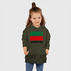Толстовка детская хлопковая Флаг Татарстана, цвет: хаки — фото 2