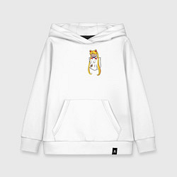 Толстовка детская хлопковая Little Pocket Moon, цвет: белый