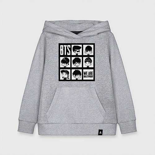 Детская толстовка-худи BTS: We are bulletproof / Меланж – фото 1