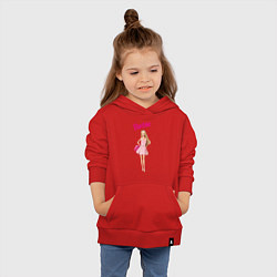Толстовка детская хлопковая Барби на прогулке, цвет: красный — фото 2