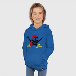 Толстовка детская хлопковая Пиратская футболка, цвет: синий — фото 2