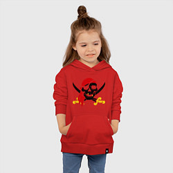 Толстовка детская хлопковая Пиратская футболка, цвет: красный — фото 2