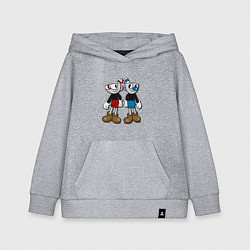 Толстовка детская хлопковая Cuphead: Mugman Friends, цвет: меланж