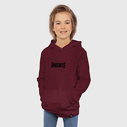 Толстовка детская хлопковая Fortnite Logo, цвет: меланж-бордовый — фото 2