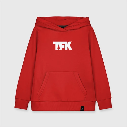 Детская толстовка-худи TFK: White Logo / Красный – фото 1