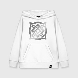 Толстовка детская хлопковая Звезда Сварога: серебро, цвет: белый