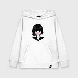 Толстовка детская хлопковая Sad Japanese Aesthetic, цвет: белый