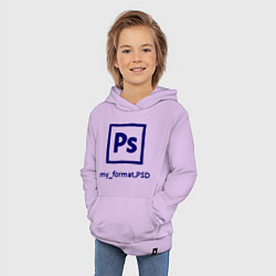 Толстовка детская хлопковая Photoshop цвета лаванда — фото 2