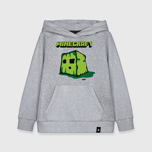 Детская толстовка-худи Minecraft Creeper / Меланж – фото 1