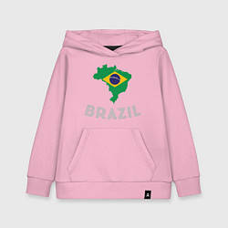 Толстовка детская хлопковая Brazil Country, цвет: светло-розовый