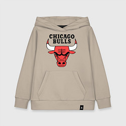 Толстовка детская хлопковая Chicago Bulls, цвет: миндальный