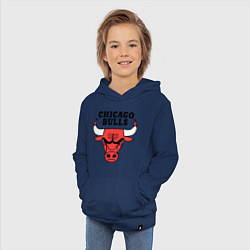 Толстовка детская хлопковая Chicago Bulls, цвет: тёмно-синий — фото 2
