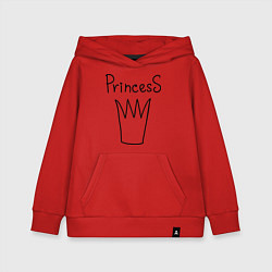Толстовка детская хлопковая PrincesS picture, цвет: красный