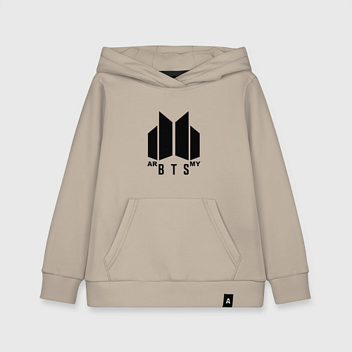 Детская толстовка-худи BTS ARMY / Миндальный – фото 1