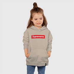 Толстовка детская хлопковая Suprememe, цвет: миндальный — фото 2