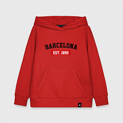 Толстовка детская хлопковая FC Barcelona Est. 1899, цвет: красный