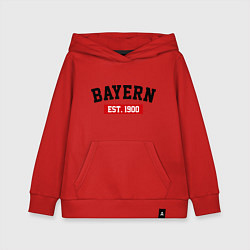 Толстовка детская хлопковая FC Bayern Est. 1900, цвет: красный