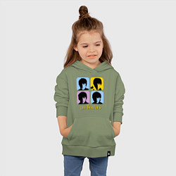 Толстовка детская хлопковая The Beatles: pop-art, цвет: авокадо — фото 2