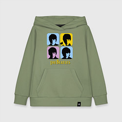 Толстовка детская хлопковая The Beatles: pop-art, цвет: авокадо