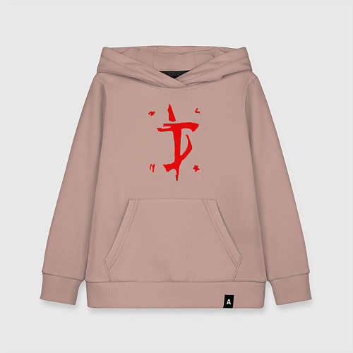 Детская толстовка-худи MARK OF THE DOOM SLAYER / Пыльно-розовый – фото 1