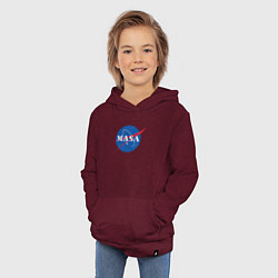 Толстовка детская хлопковая NASA: Masa, цвет: меланж-бордовый — фото 2