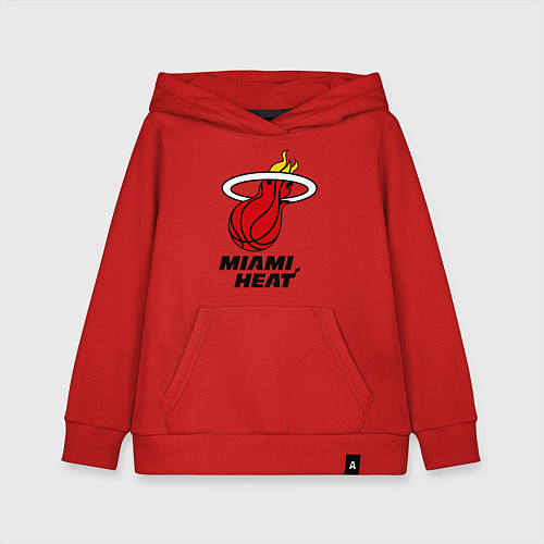 Детская толстовка-худи Miami Heat-logo / Красный – фото 1