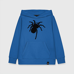 Толстовка детская хлопковая Черный паук, цвет: синий