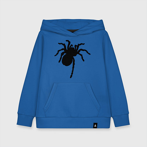 Детская толстовка-худи Черный паук / Синий – фото 1