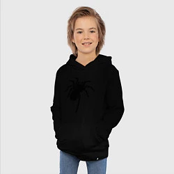Толстовка детская хлопковая Черный паук, цвет: черный — фото 2