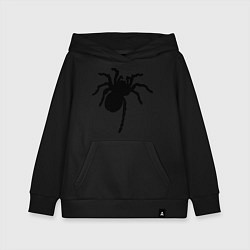 Толстовка детская хлопковая Черный паук, цвет: черный